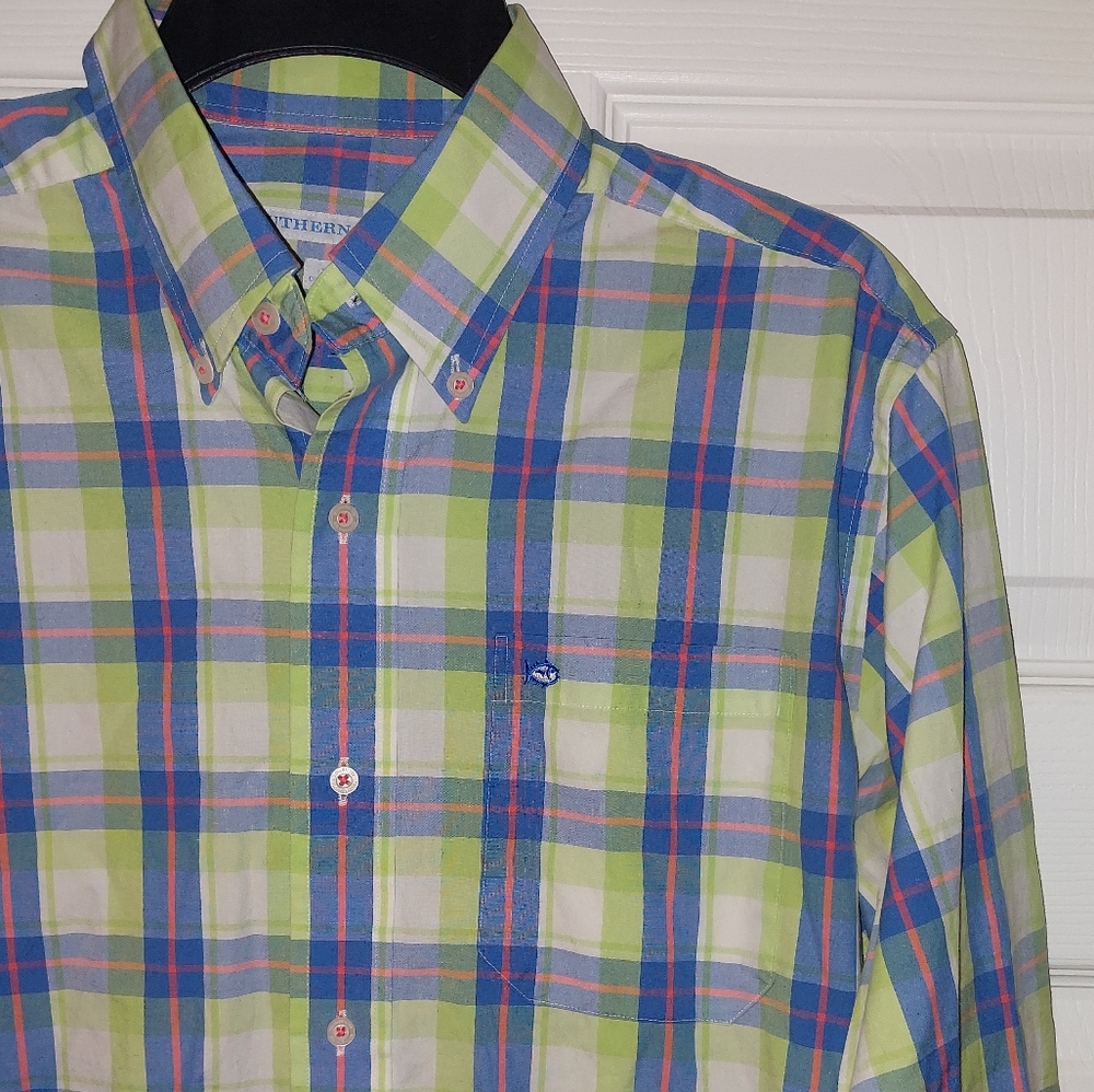 SOUTHERN TIDE Classic Fit Button Down Plaid Shirt